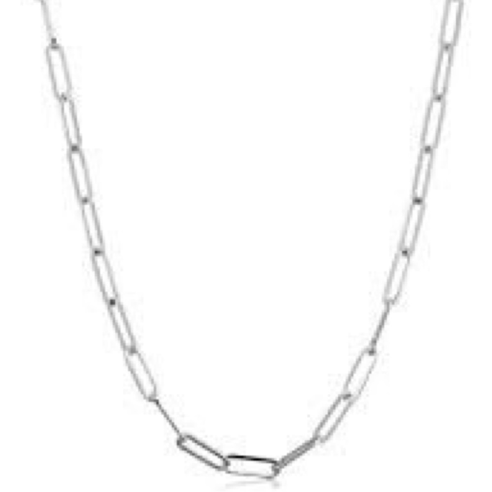 20” STERLING SILVER PAPER CLIP CHAIN - Picture 2 of 3